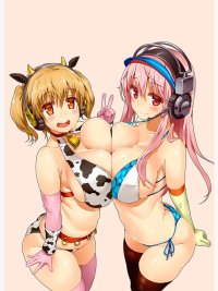 Hentai huge boobs couple anime girls Art Board Print by Lewdities