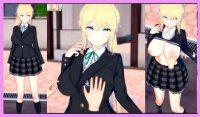 Hentai 3d Game Koikatsu! Rubbing the boobs of a blonde big breasts returnee. Anime 3DCG video
