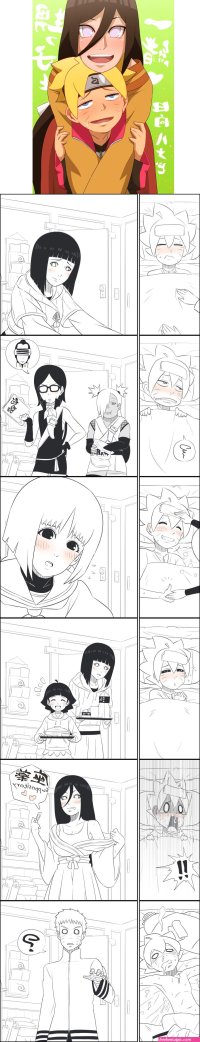 boruto hinata hanabi himawari shower hentai