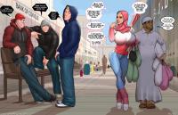 Hentai Muslim Hijab Pussy comic xxx gagbang with Arab slut mom