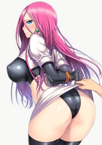 big boobs ass pink hair long hair blue eyes Nagase Haruhito Pokémon huge breasts anime anime girls boobs Jessie Pokémon