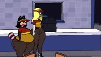 Fat belly: Vampire girl weight gain animation