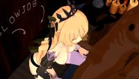 Genshin Impact Fischl BlowJob Hentai Blonde Girl Half Naked MMD 3D Dark Brown Clothes CE SMIXIX watch online