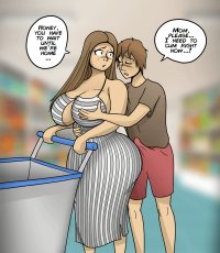 Hes always horny around his curvy mom OC
