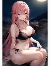 naked anime girl with pink hair Art Board Print for Sale by ANIBLA