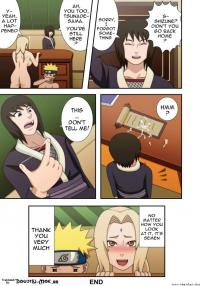 Tsunade and Naruto comics: Tsunade and Naruto are plowing in the office and nearly get unloaded by Shizune!