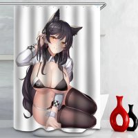 Anime Big Breasts Ass Girl Nude Print Amazon Com Shower Curtains High Quality Waterproof Bathroom Decoration With Hook 231031 From Deng10 10