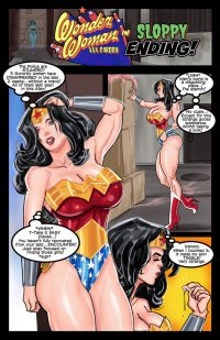 Wonder Woman In Sloppy Ending Porn Comic on