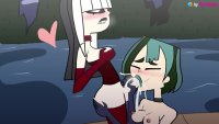 Futanari Crimson Fucks Gwen and Cums inside her Pussy and Mouth 2d Cartoon Animation with Sound