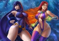 Raven x Starfire DC version by Flowerxl on DeviantArt