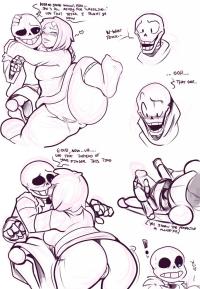 Sans x Frisk x Papyrus comic porn