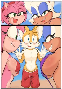 Tails at the Beach Porn comic Cartoon porn comics Rule 34 comic