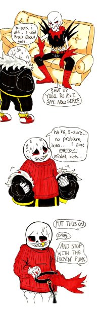 Underfell fontcest Sans x Papyrus comic