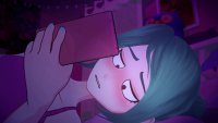 Shes rubbing her 3D slit like its a magic lamp