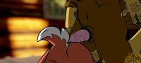 Anime hentai furry animals gather in their forest cabin and fuck wild like animals