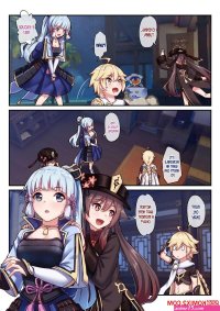 Porn comic The Travelers Wives Hu Tao Kamisato Ayaka. Longow Flintlock Erotic comic decided to have