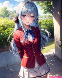 AI generated classroom of the elite shiina hiyori hentai pictures about classroomoftheelite longhair