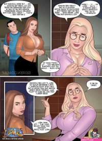 Porn comic Schoolgirls. Part 5. Sex comic teacher noticed how