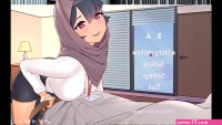 Tsundere Milfin HENTAI Game Ep.1 muslim boss ass stuck in the elevator with no panties !