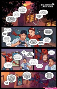 Porn comic Aunt Cumming. Chapter 2. Spider Man. Tracy Scops. Sex comic boy visited his