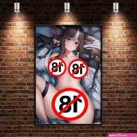 Fantasy Girls Antler Big Boobs Pussy Nude Anime Wall Art Posters Canvas Printings Paintings Home Decor Artwork