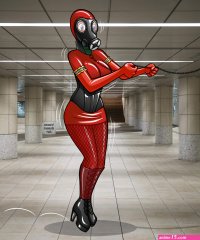new slave in public bondageVanesaRubberArt Comm by GhostFox003 on DeviantArt