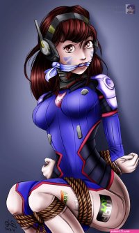 Hana Song D.Va Overwatch Bondage by sleepy-comics on DeviantArt