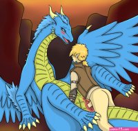 Human Males with Feral Female Dragons