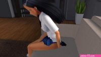 Anime: anime girls face fart animation