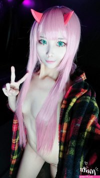 Delightful Zero Two Cosplay Wonderfully Nude