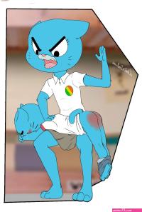 Gumball Spanked ::commission:: by AkatsukisAijou on DeviantArt