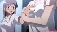Kuttsukiboshi schoolgirls go to lesbian side in Hentai version