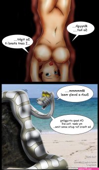 snake vore girl amourvorer ariel crossover jungle book kaa snake stomach