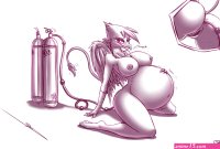 Girl Air Pump Belly Inflation