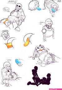 Sans x Frisk x Papyrus comic porn