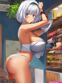 Porn image of white hair panties thick changing room nipples undressing chubby created by AI