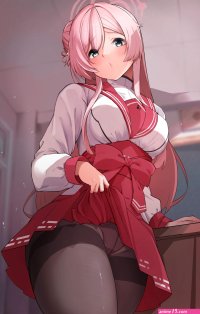 sezoku blue archive mizuha mimori cameltoe halo pantsu pantyhose see through seifuku skirt lift undressing
