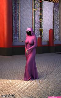 Porn image of night serious indian darkness niqab Forbidden City China portrait created by AI