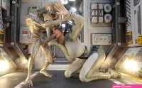 Gisela and 2 Aliens: Im a fucking stupid slave bitch