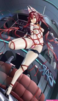 hd-hlh-3h shinjigen game neptune vii tennouboshi uzume animal ears bondage garter heels leotard pantyhose