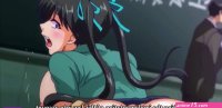 Depraved anime girl sucks a massive cock and takes deep hammering