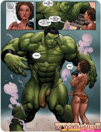 NSFW uncensored Avengers Infinity War comic cartoon porn art of Hulks monster cock hentai illustration.