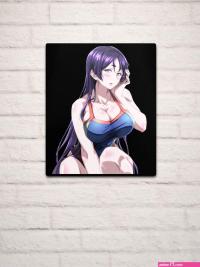 manga xxx girls boobs tits anime xxx tshirt stickers Metal Print for Sale by shocom-Design