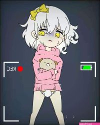 Anime girl has diarrhea in diaper