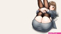 thighs ass office girl legs up anime anime girls thigh-highs stockings ecchi upskirt panties underwear miniskirt