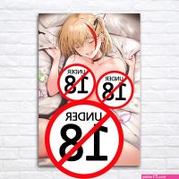 Gadis Pirang Seksi Lukisan Kanvas Anime Telanjang Keindahan Dinding Seni Kain Poster Kain dan Cetakan Dekorasi Kamar Tidur Rumah Modern