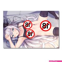 Lolita Manis Gambar Seni Dinding Anime Gadis Telanjang Cetakan Kanvas Poster Dekorasi Rumah Lukisan Modern
