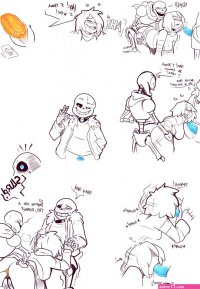 Sans x Frisk x Papyrus HD Hentai Porn Comic