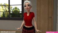 Cartoon porn featuring a horny white transgender student getting her tight ass fucked by her black transgender teacher with a big black cock in the classroom.