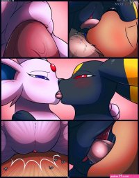 Oversexed Eeveelutions porn comic